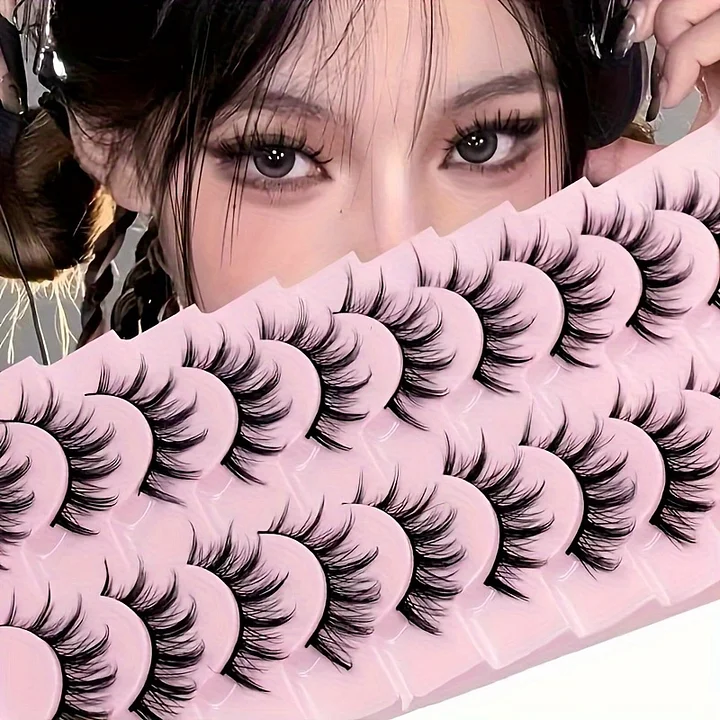 Manga Spiky Doll‑Eye Lashes - 10 Pairs product image (1)