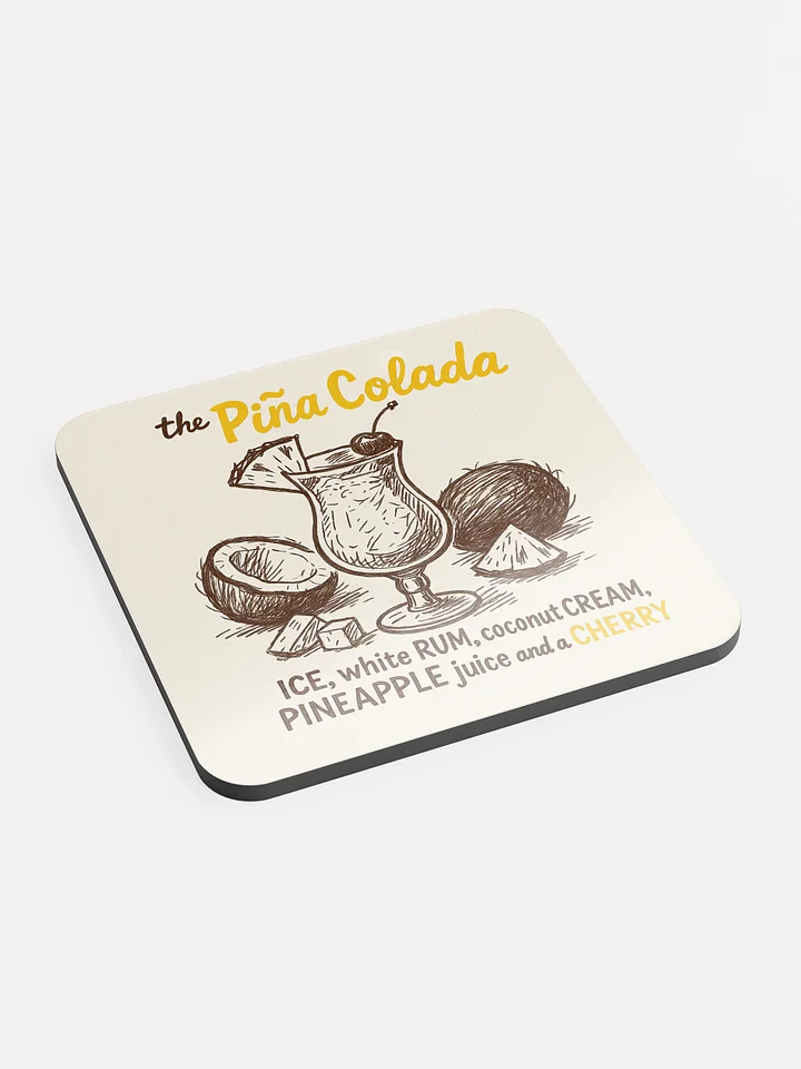 Piña Colada Cocktail Coaster – Tropical Bar Cart Decor product image (1)