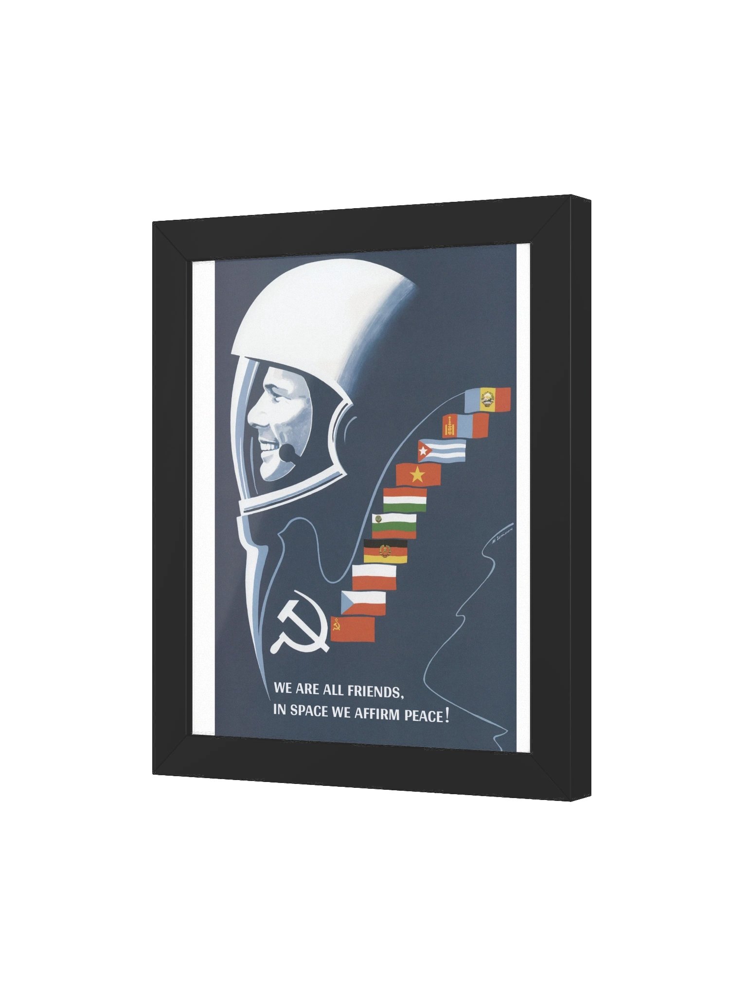 We Are All Friends, In Space We Affirm Peace Framed Poster product image (33)