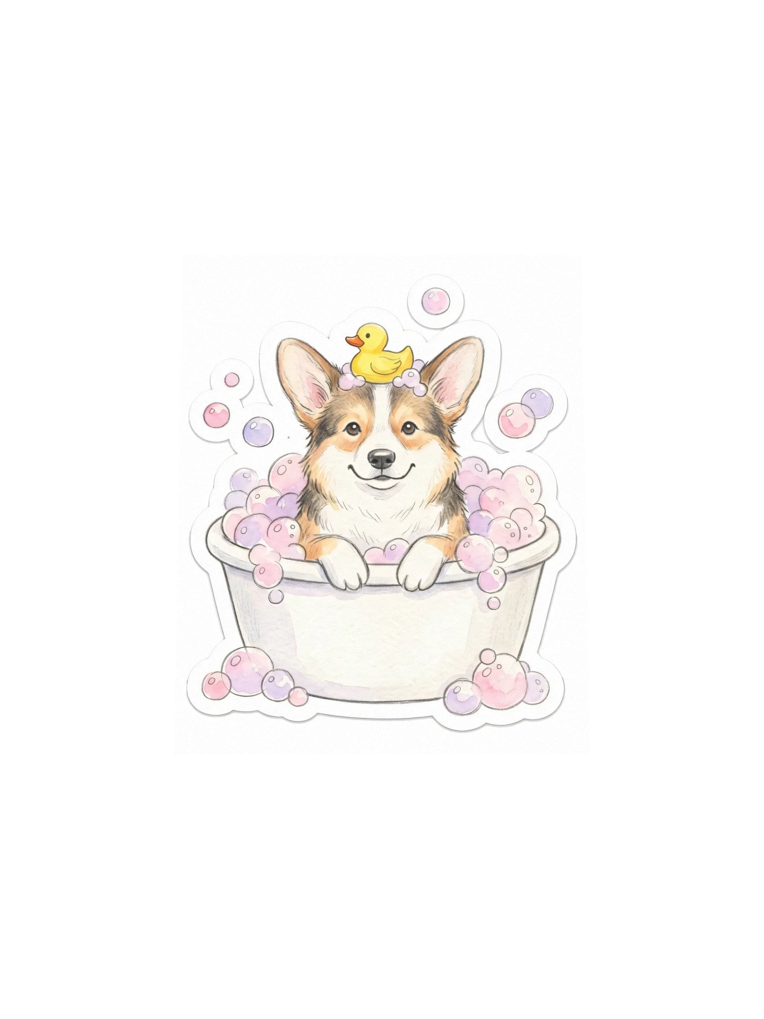 Bubble Bath Corgi Poster product image (8)