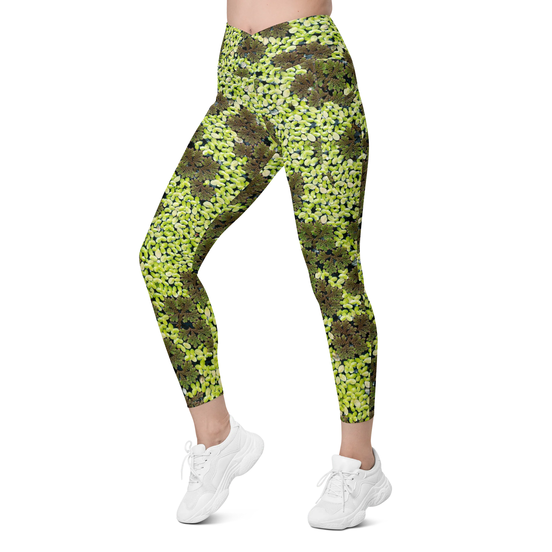 Verdant Life Light Women's Crossover High-Waisted Leggings with Dual Pockets product image (6)
