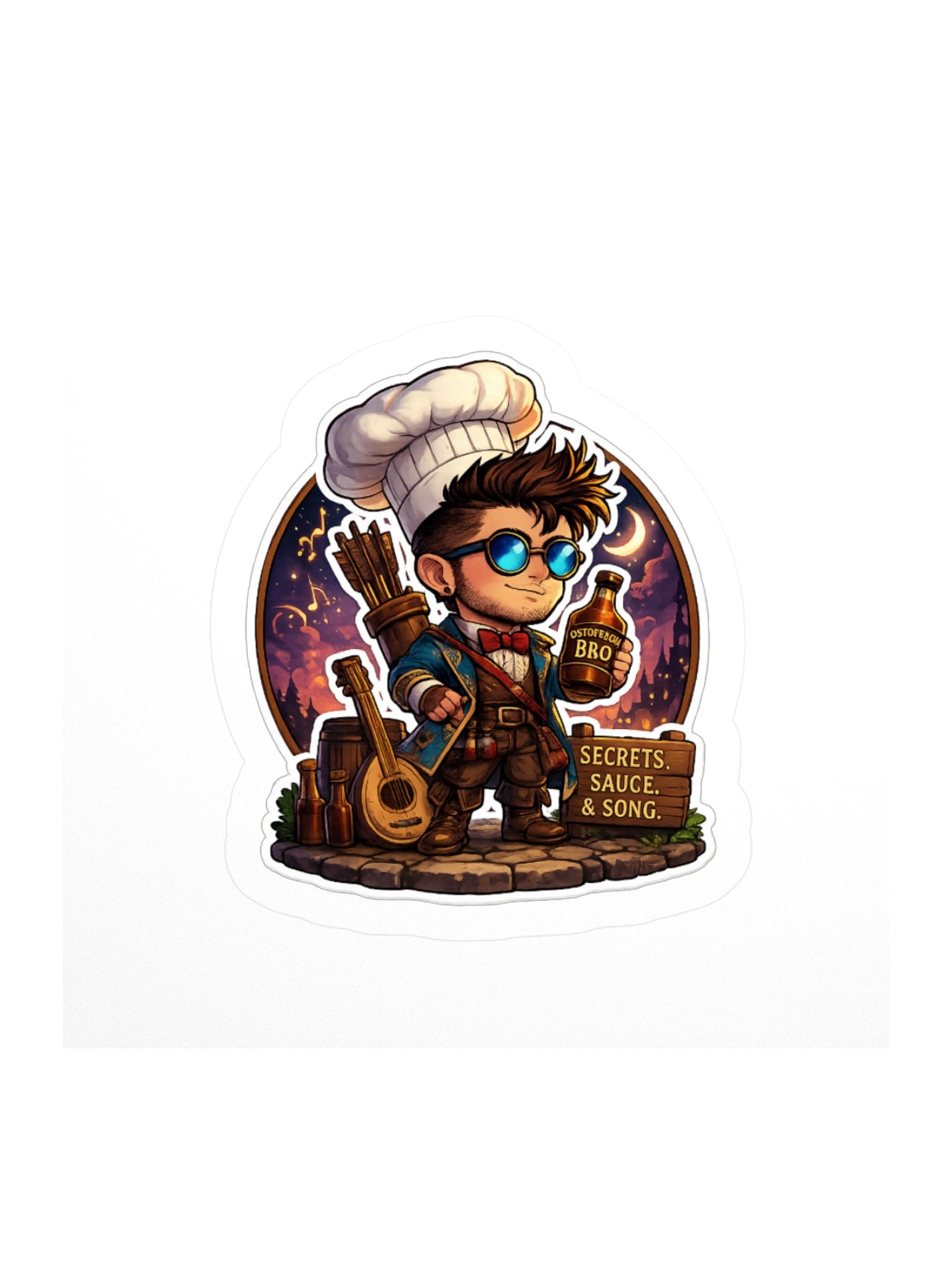 🔥 Secrets, Sauce & Song – Ollie Ostoferson Sticker product image (1)