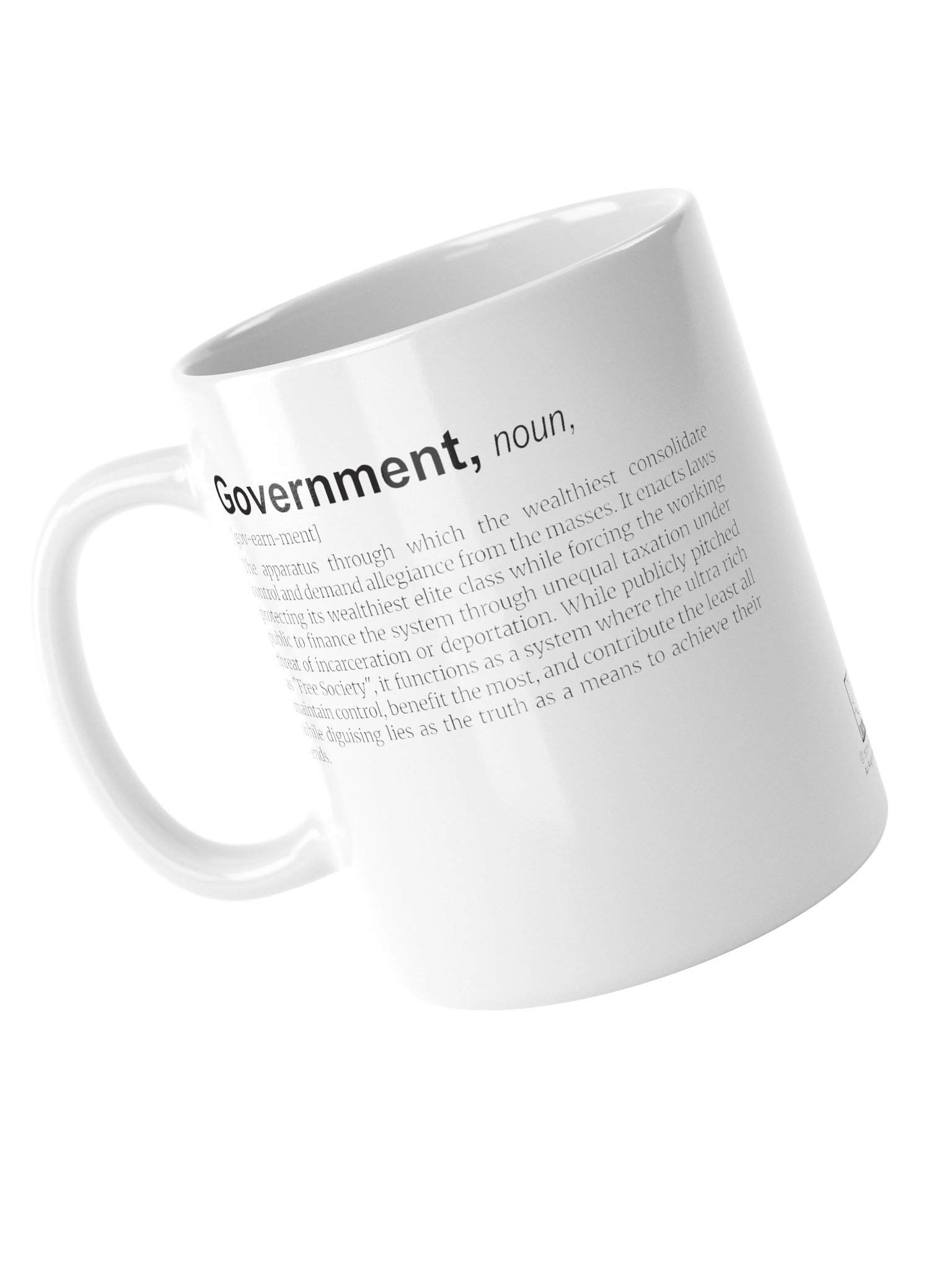 High Quality Mug With Satirical Definition of "Government" product image (13)