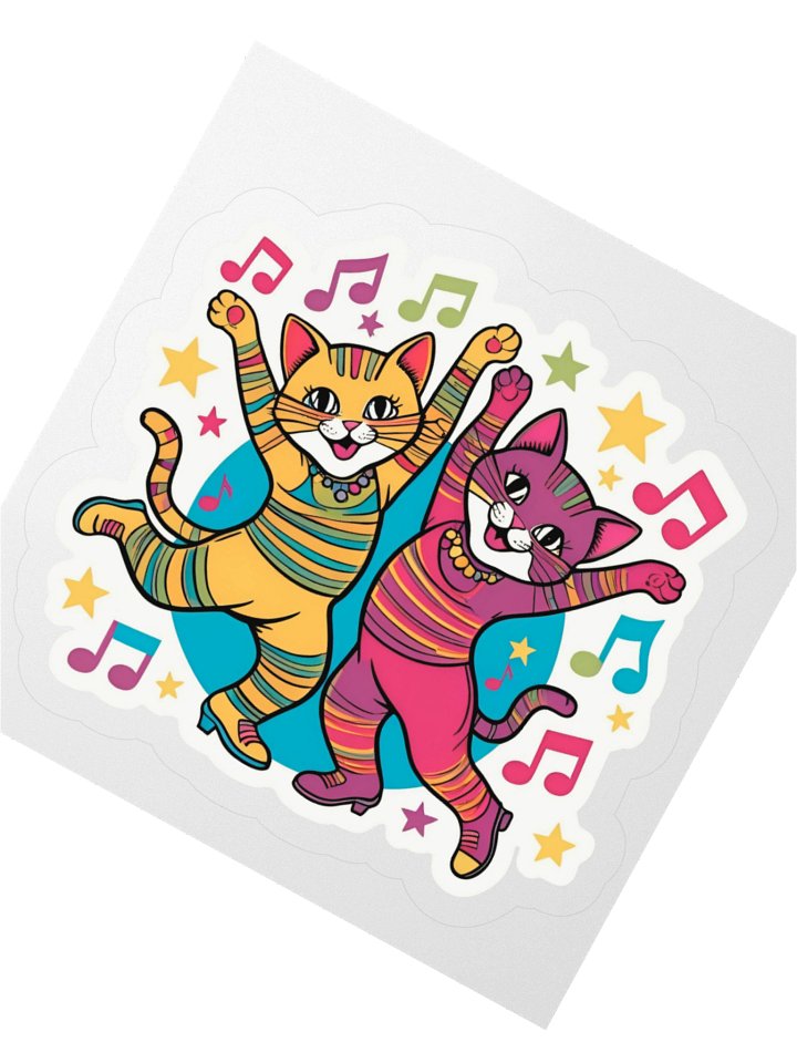 Funky Feline Dance Party Stickers product image (2)