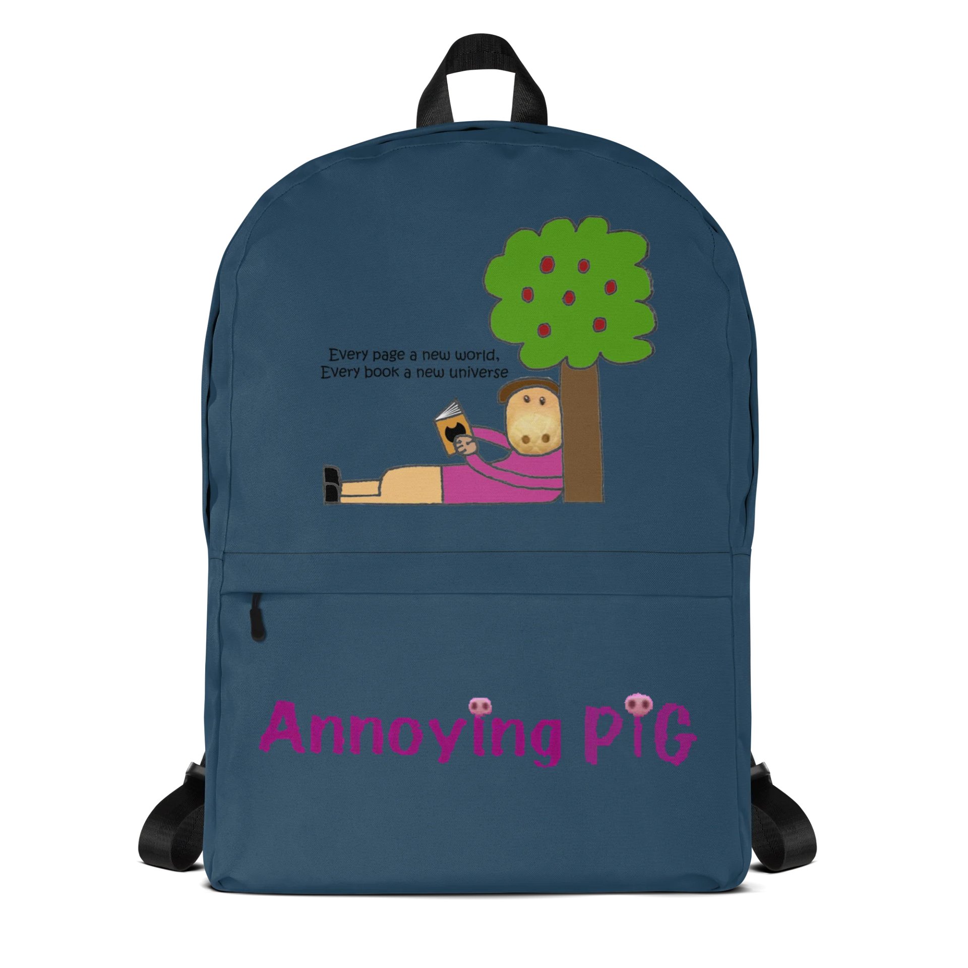 Annoying Pig Reading Backpack product image (1)