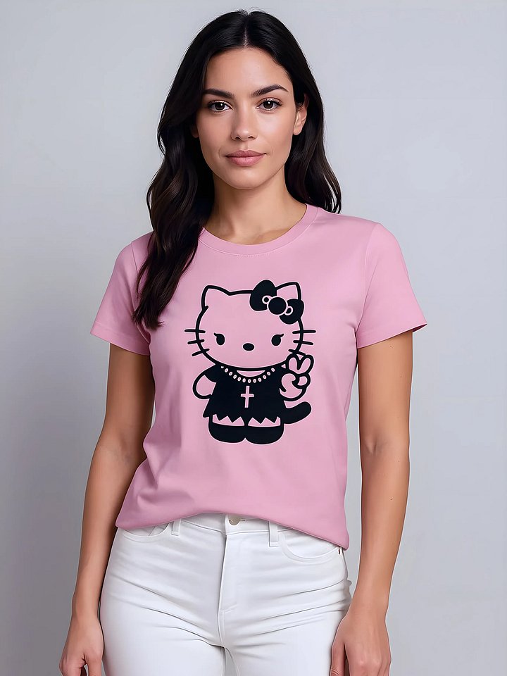 Goth Kitty Peace Tee product image (1)