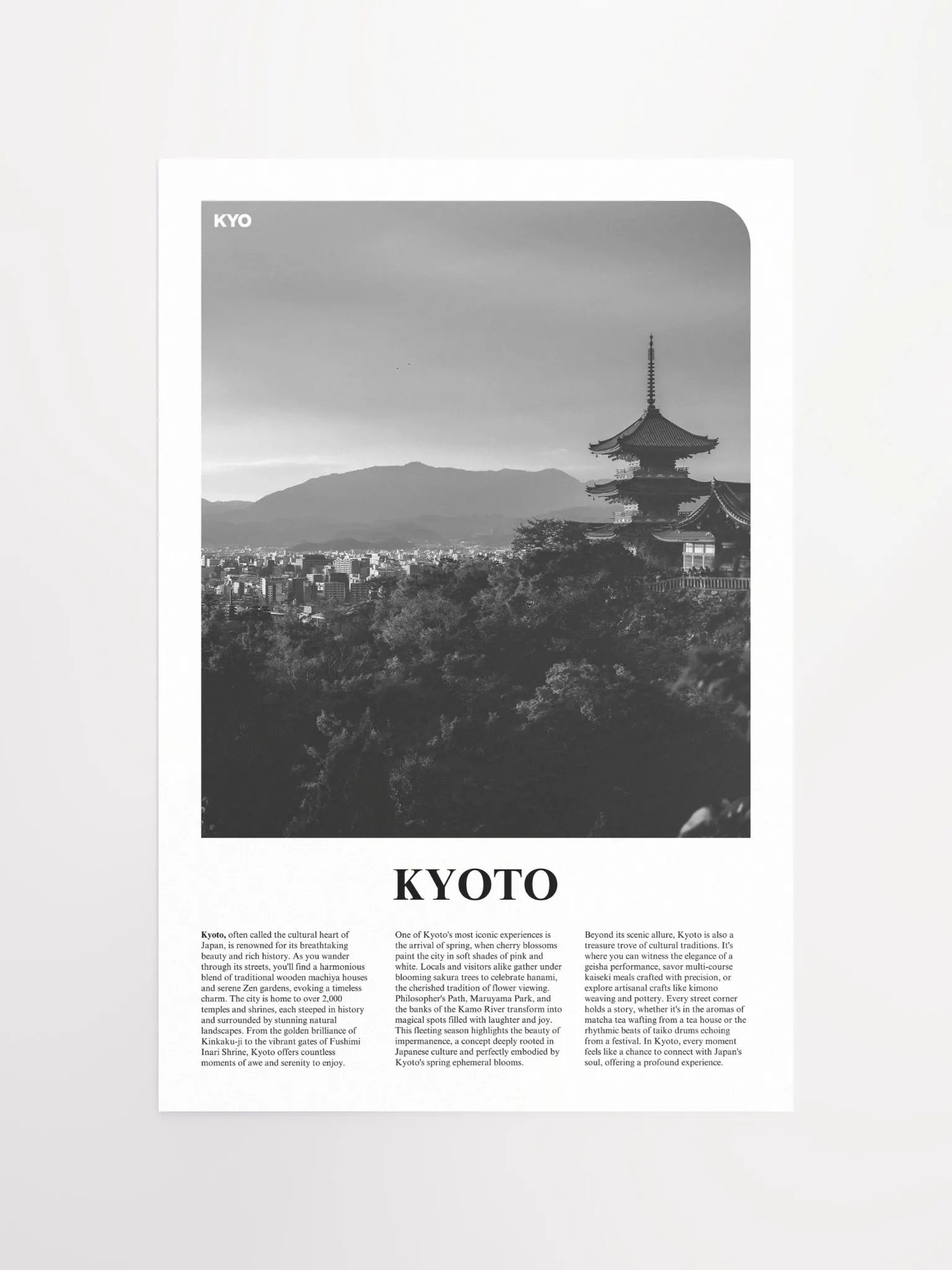 Kyoto 01 Newspaper Poster product image (5)