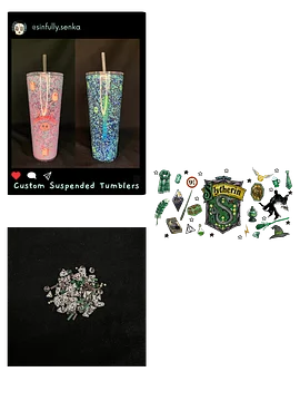 Wizarding World Suspended Glitter Cup Bundle