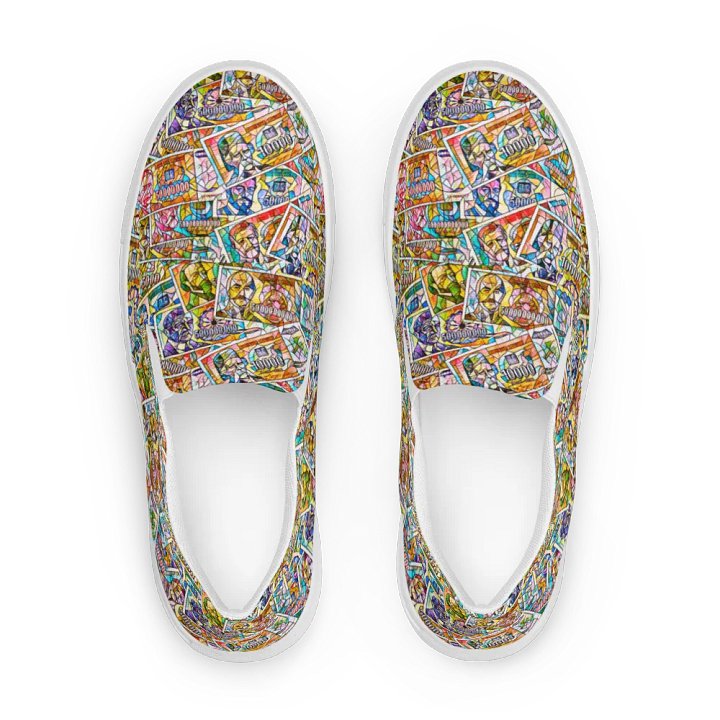 Jugoslovenski inflatorni dinar 1993 (Kolaž/mozaik) Men's Slip-On Canvas Shoes product image (1)