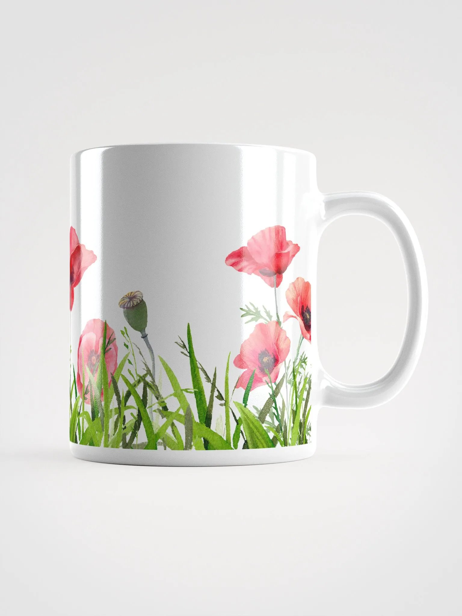 Poppy White Ceramic Mug product image (2)