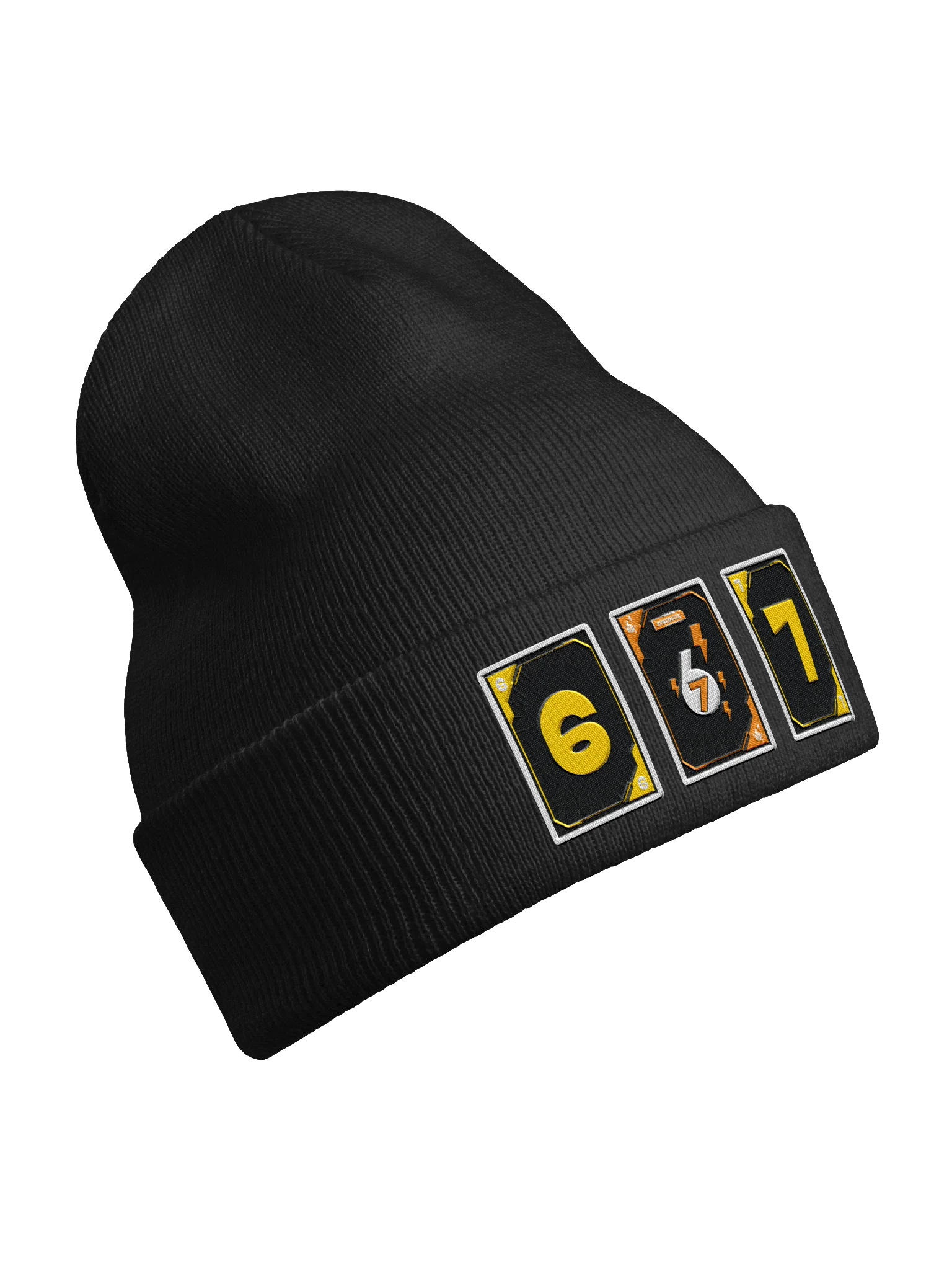 Black beanie hat - yellow synergy product image (8)