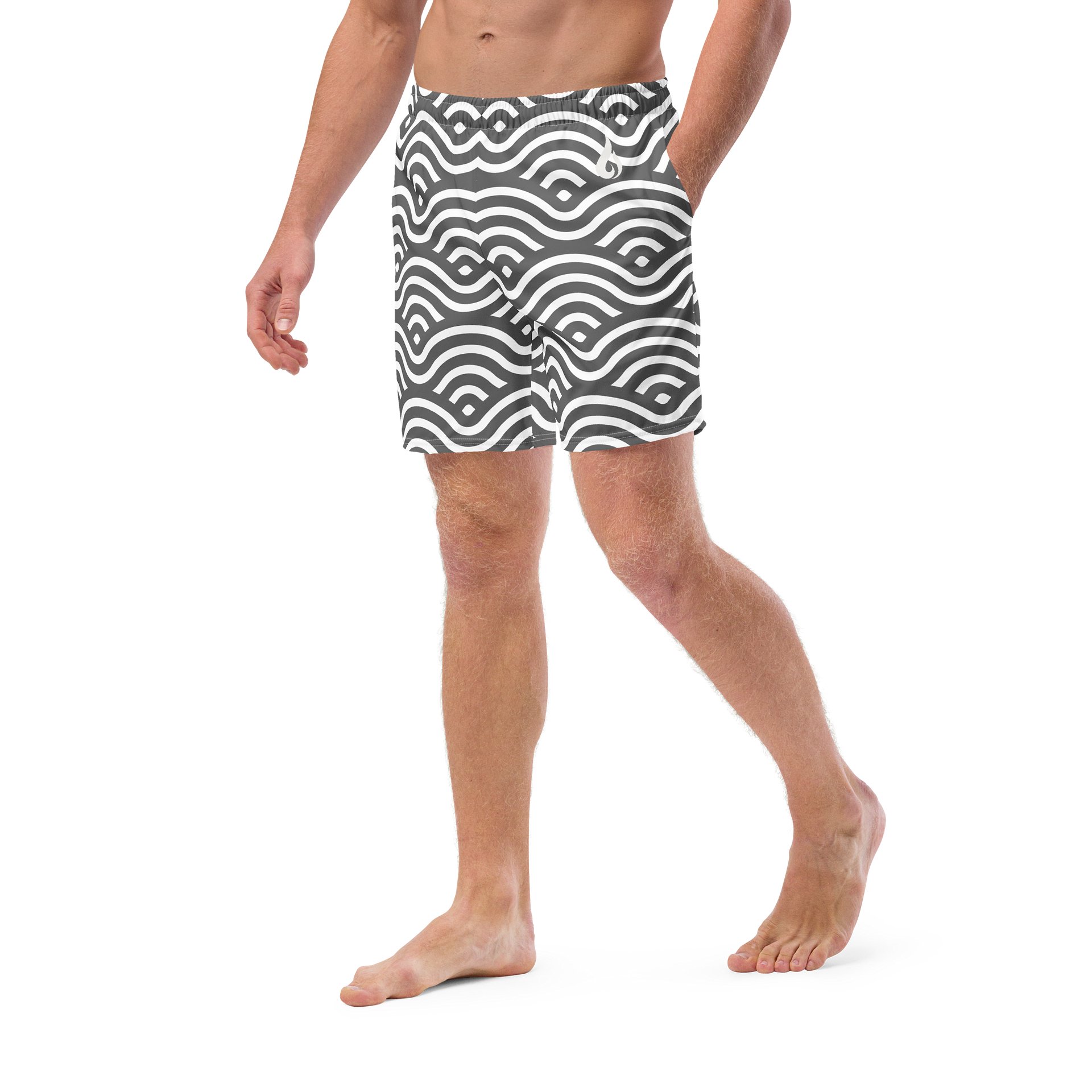 LowkeyFire Wave Pattern Swim Trunks product image (5)