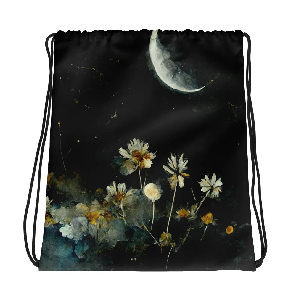 Moonlit Blossom Drawstring Bag product image (1)