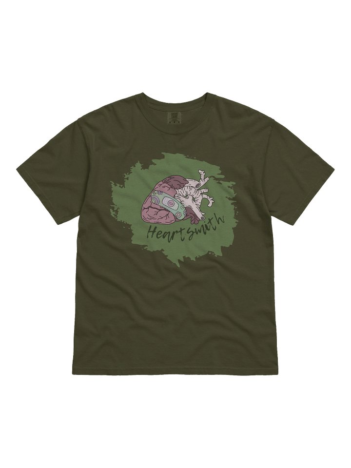 Heartsmith – Band Logo Tee (Green and Tan Edition) product image (1)
