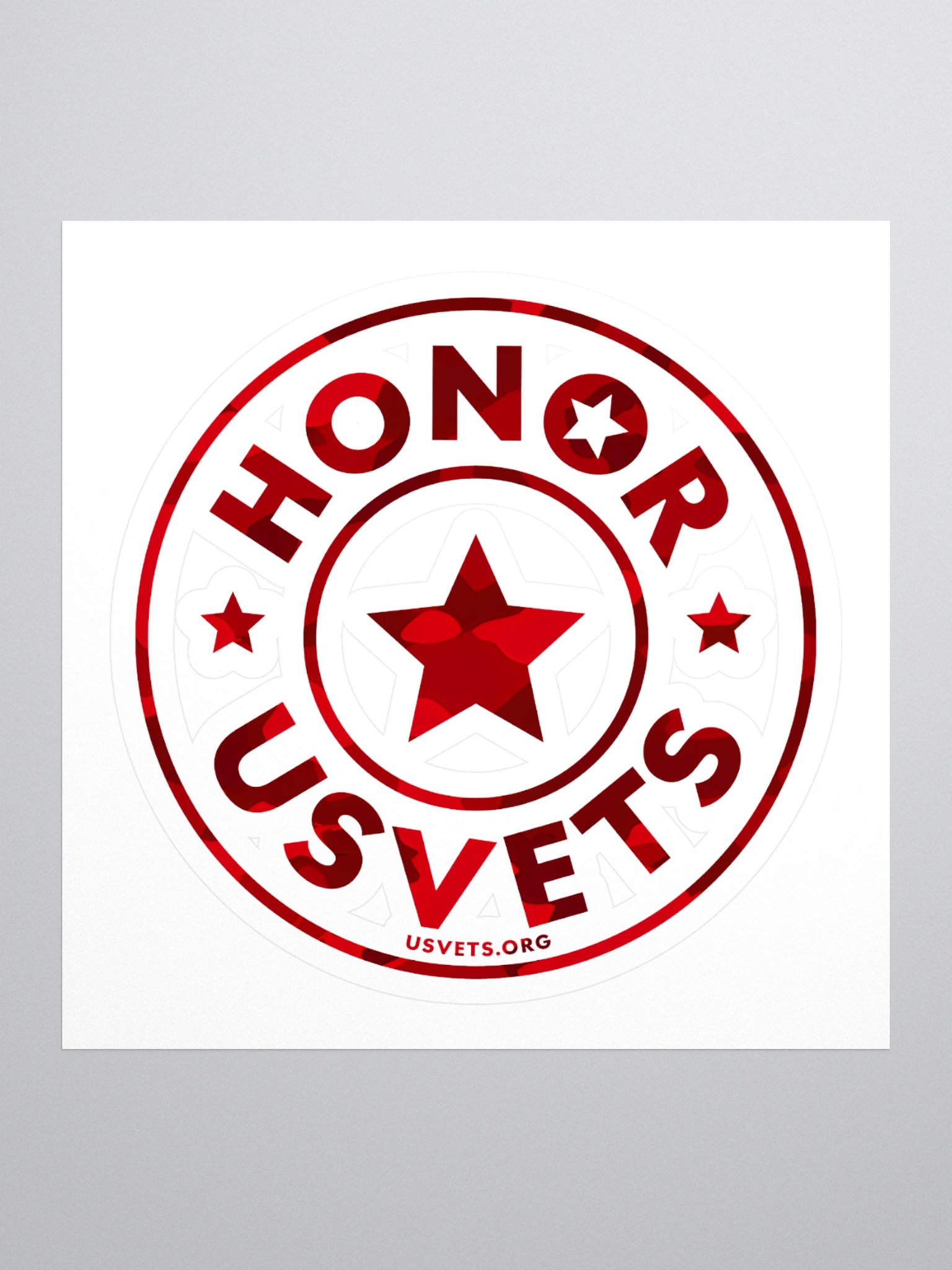 HONORUSVETS - RED STAR STICKERS product image (1)