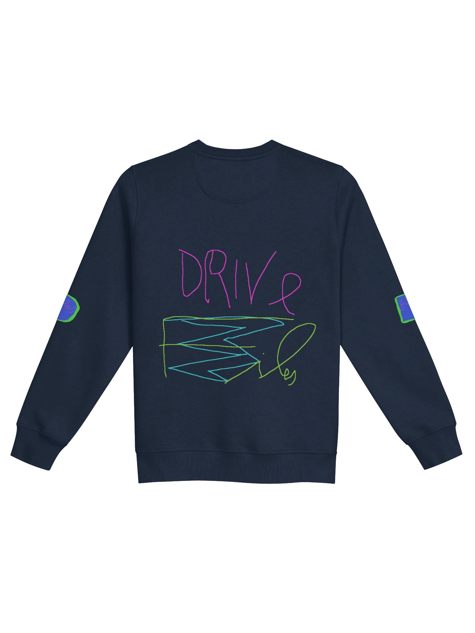 Abstract Blue Scribble Sweatshirt product image (2)