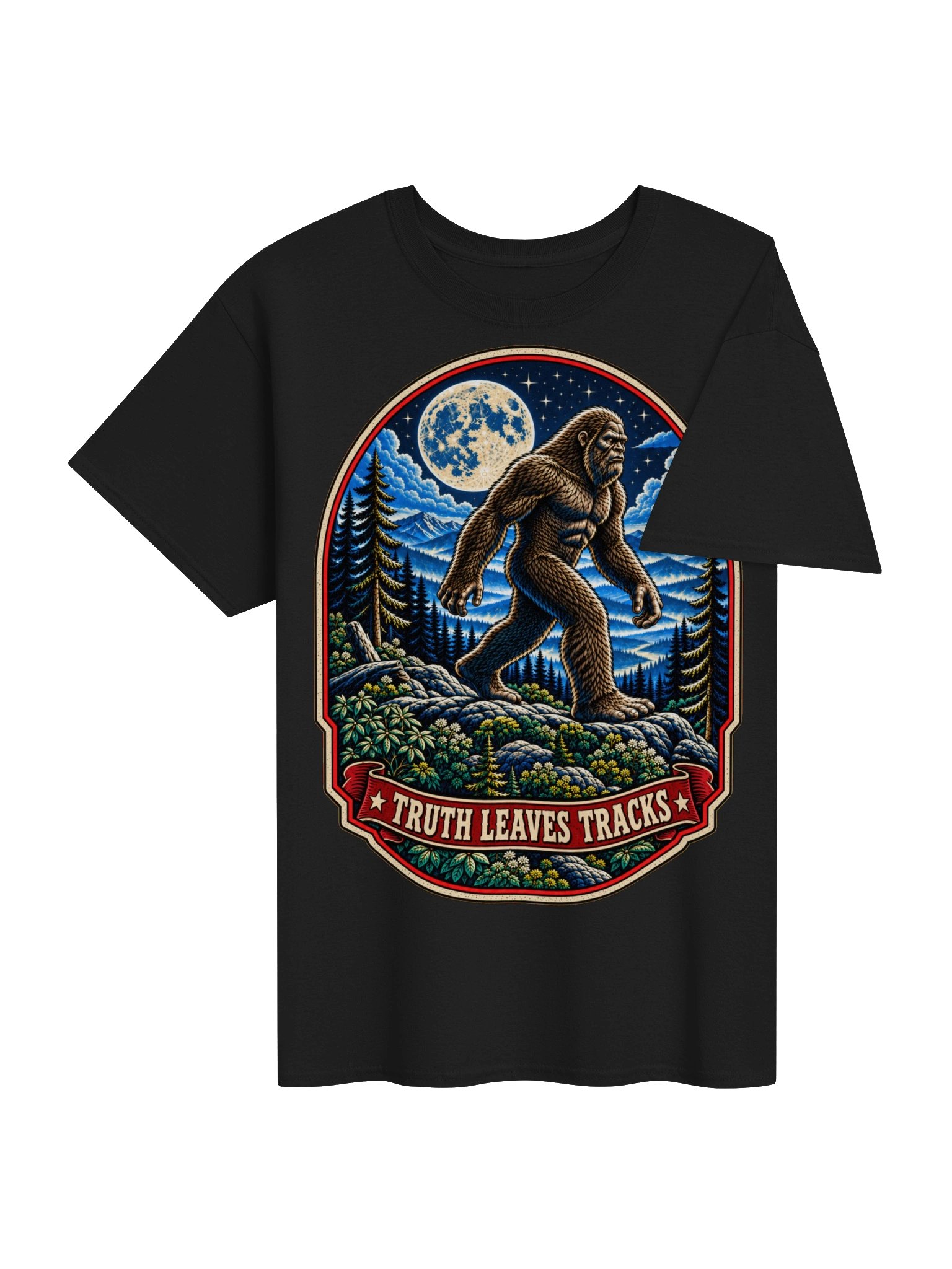 Truth Leaves Tracks Bigfoot T-Shirt – Sasquatch Cryptid Wilderness Tee product image (5)