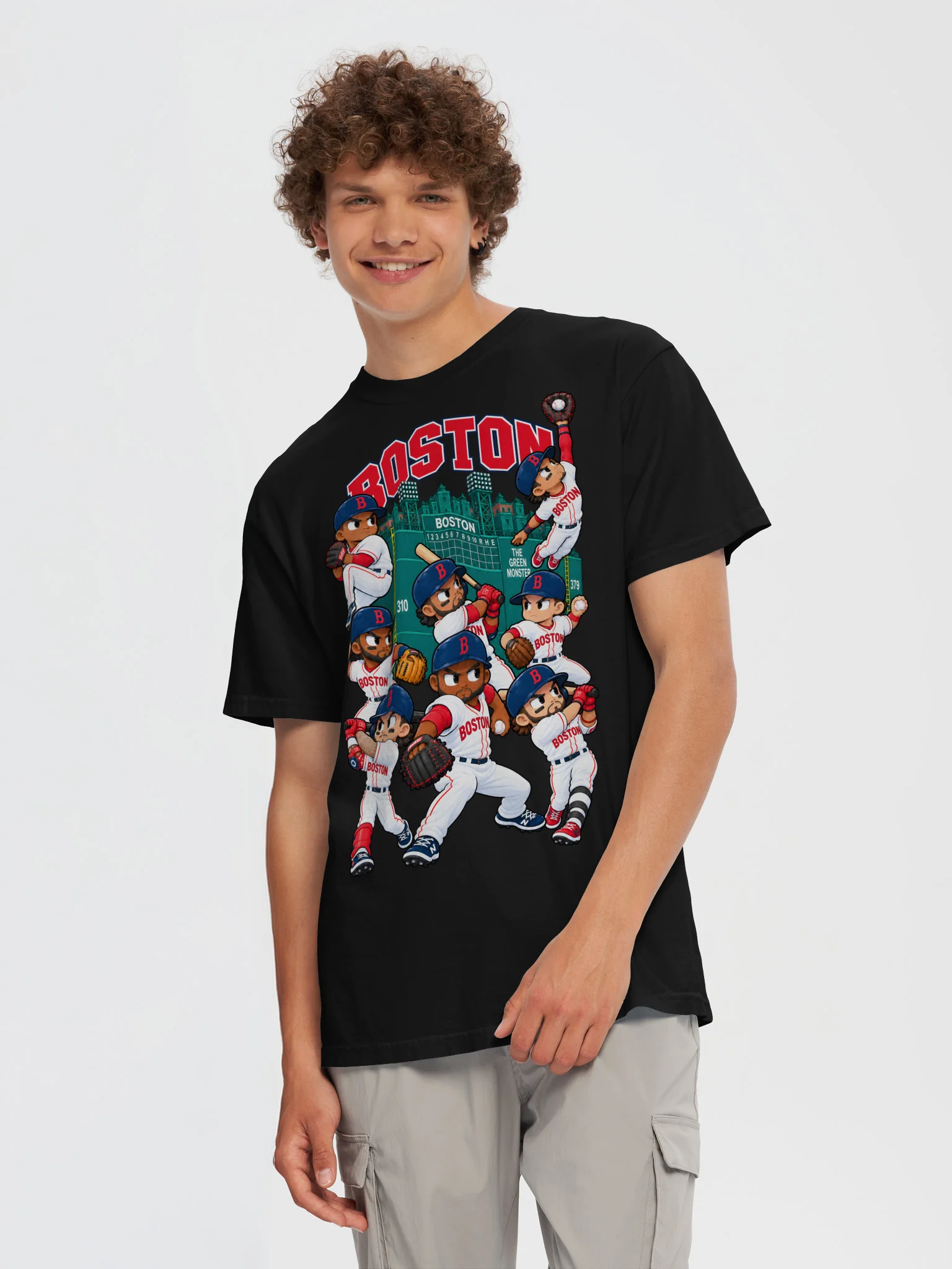 Boston Baseball Animated Player T-Shirt product image (19)