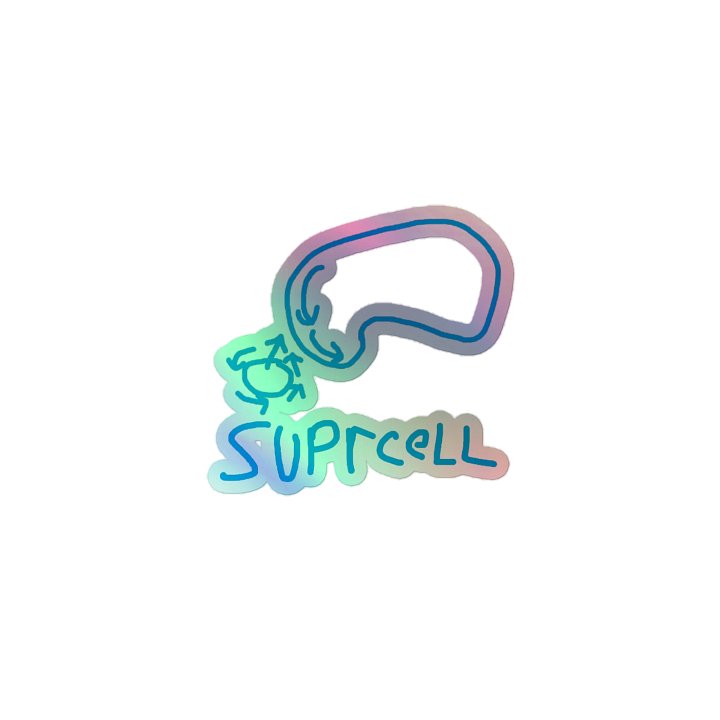 Suprcell Drawing Holographic Sticker product image (1)