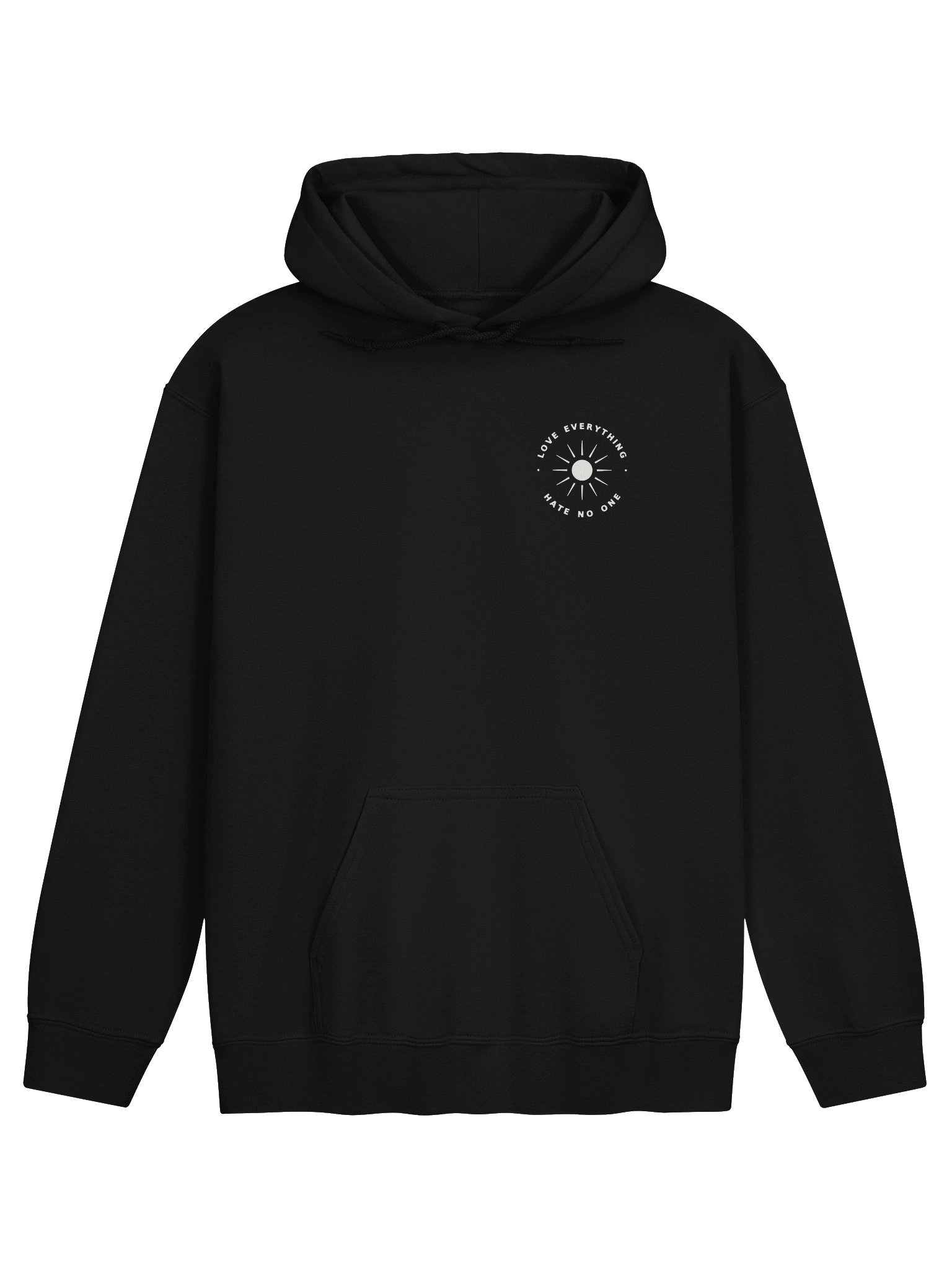 love everything, hate no one || Hoodie (Black) product image (1)