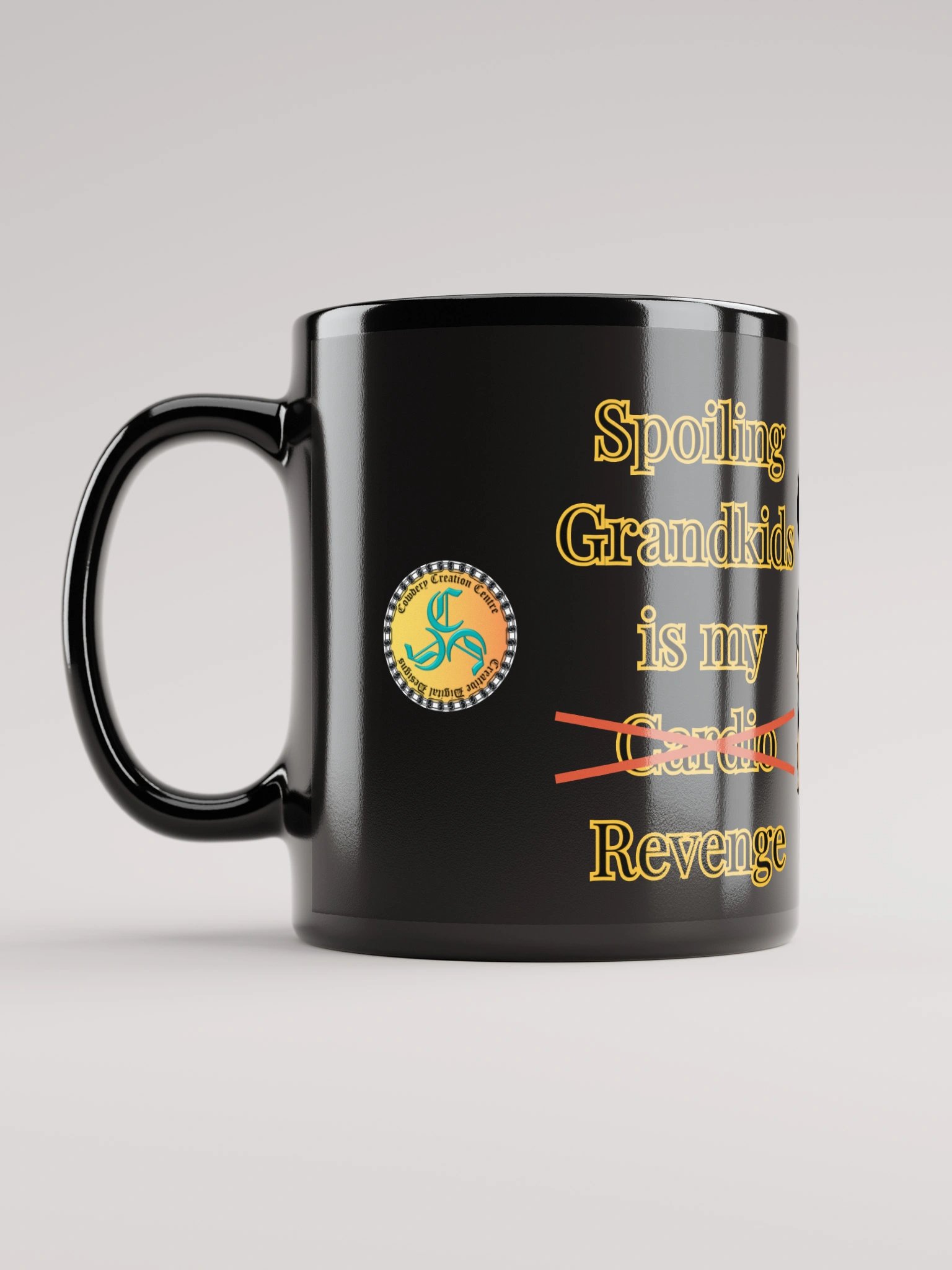 Spoiling Grandkids is my Cardio (Male) Glossy Black Mug product image (11)