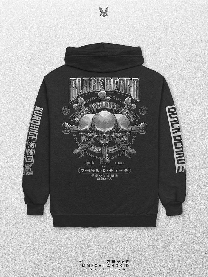 Black Beard Pirates - Realistic Jolly Roger - Classic Hoodie product image (1)