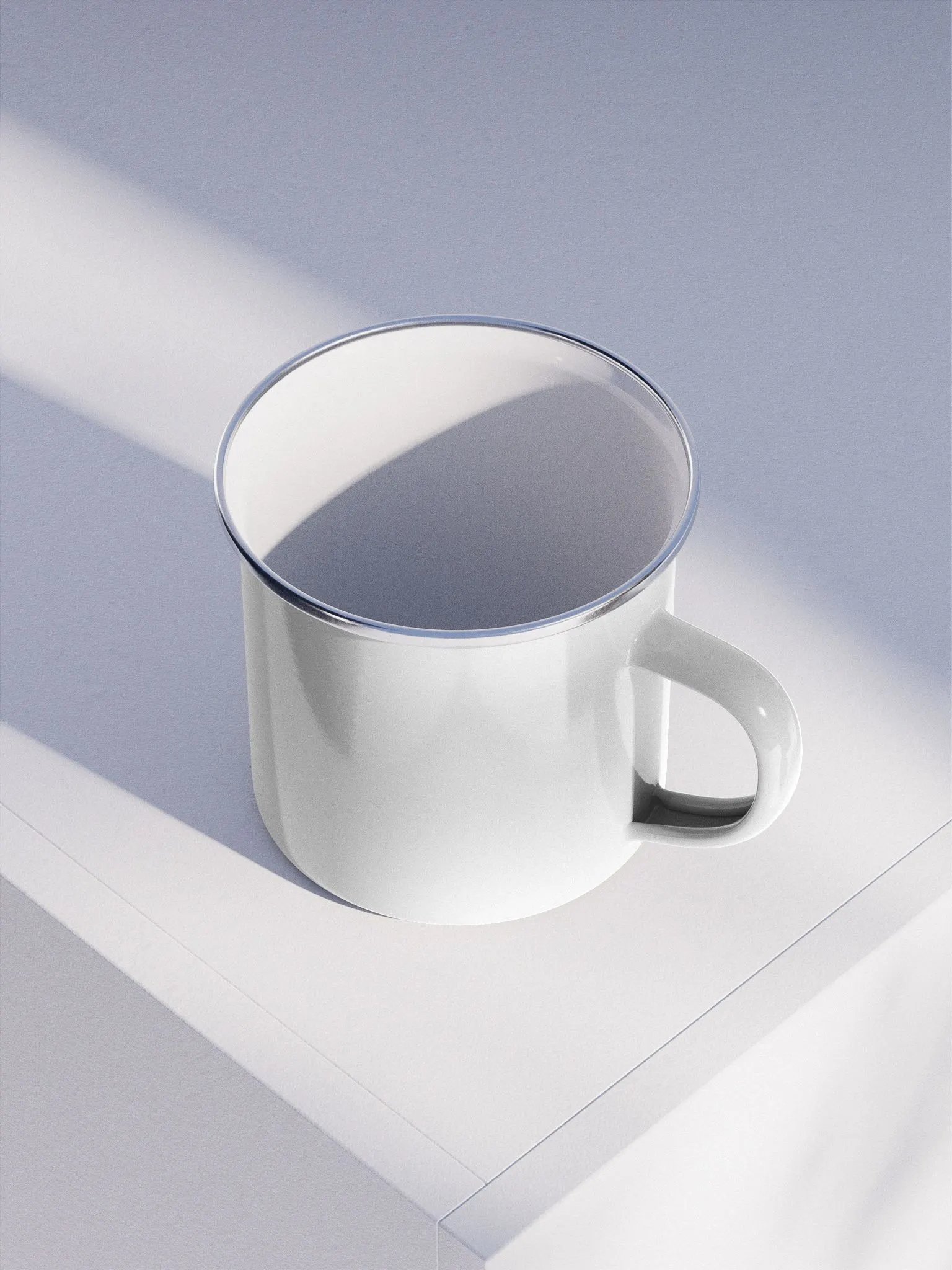 Snowy Train - Right Handed Enamel Mug (EU/US) product image (3)