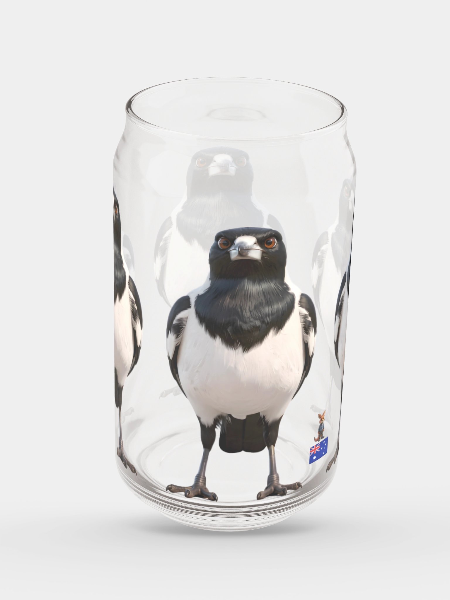 Come at me Bro Can Shaped Glass - Australian Magpie Edition product image (2)