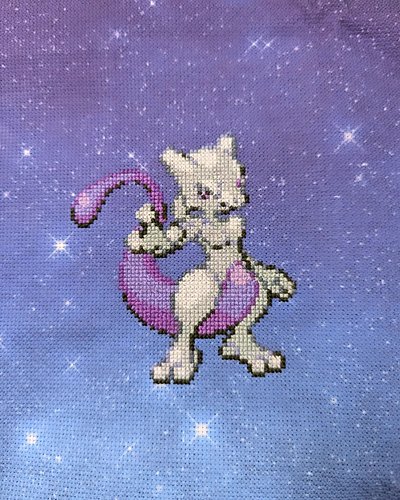 Mewtwo is complete!
Added to the 'Now I need to frame' pile 😅

#crossstitching #crossstitchers #crossstitchersofinstagram #cr...