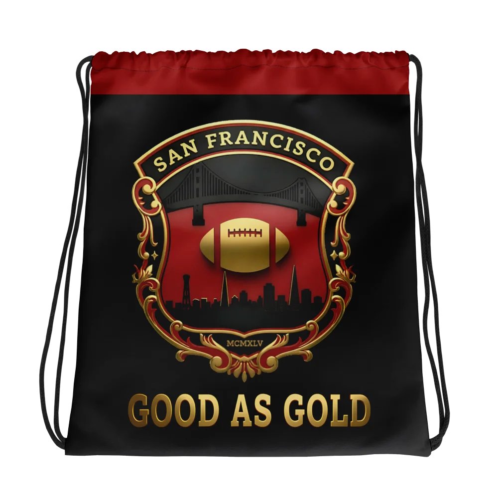 All Gold Good As Gold Drawstring Backpack | San Francisco | Football | Home Locker product image (2)