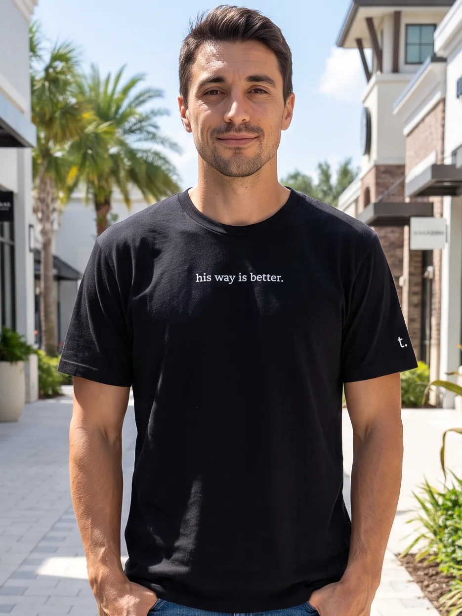 T-Shirt His way is better - White product image (1)