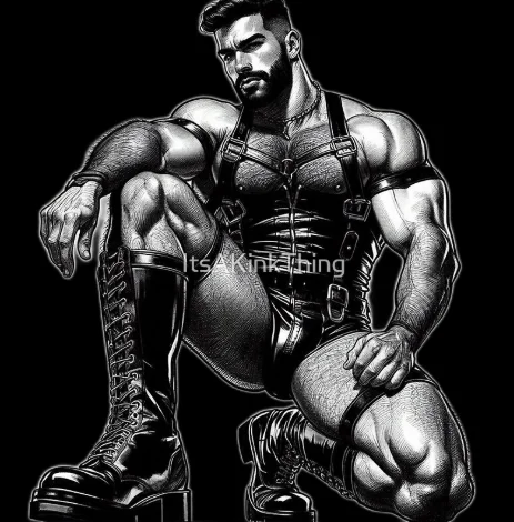 Gay Leather Top Man Leder Pride Daddy Tom of Finland Tribute Graphic Design product image (1)