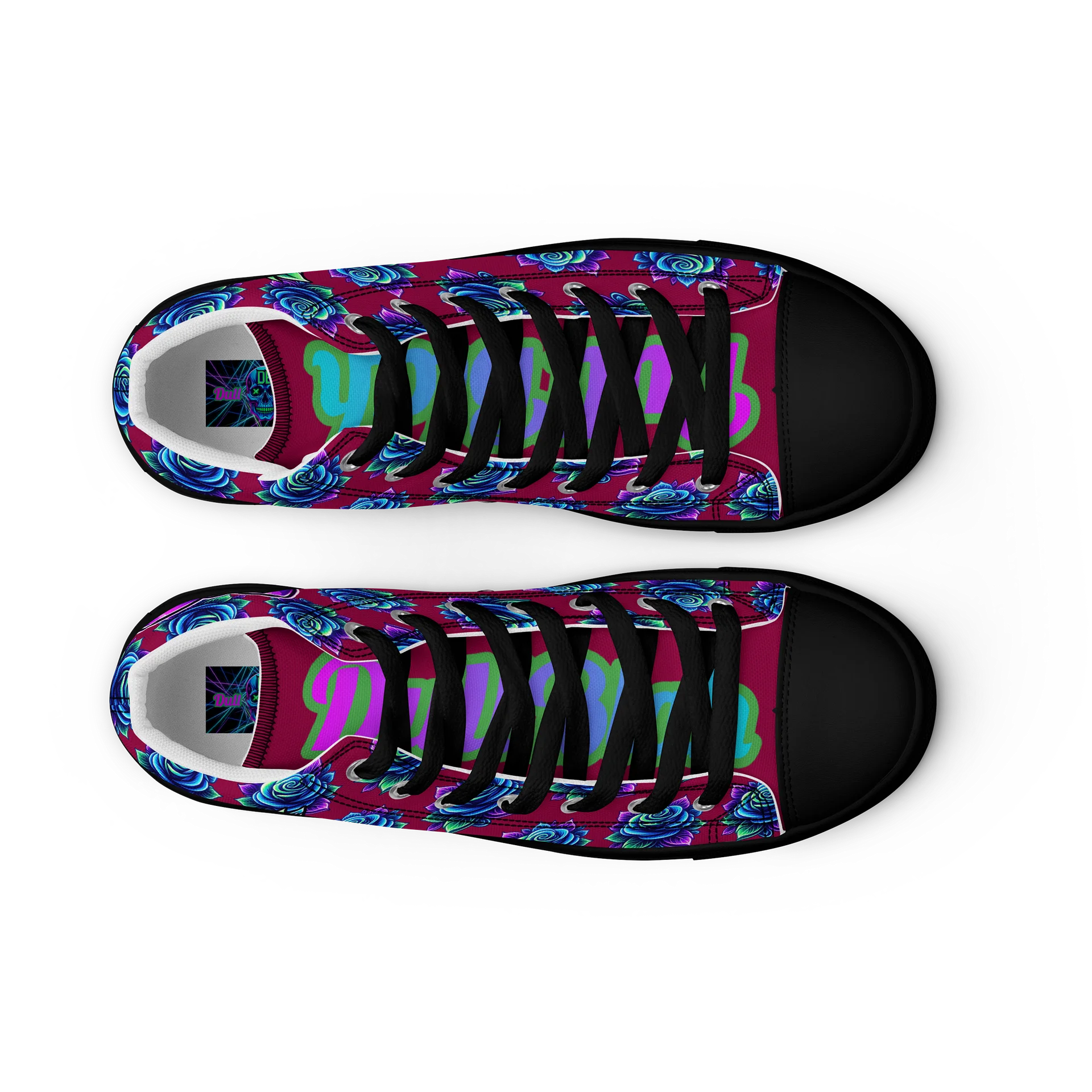 Rose Skull Women's High-Top Shoes product image (9)