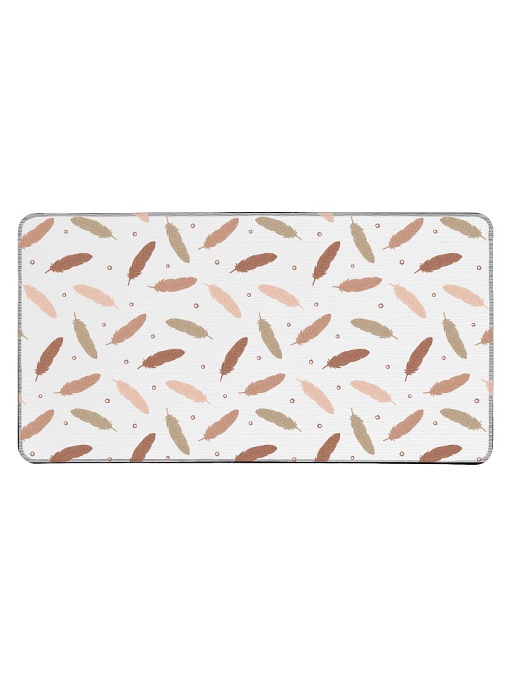 Mocha Mousse Feathers Desk Mat product image (1)