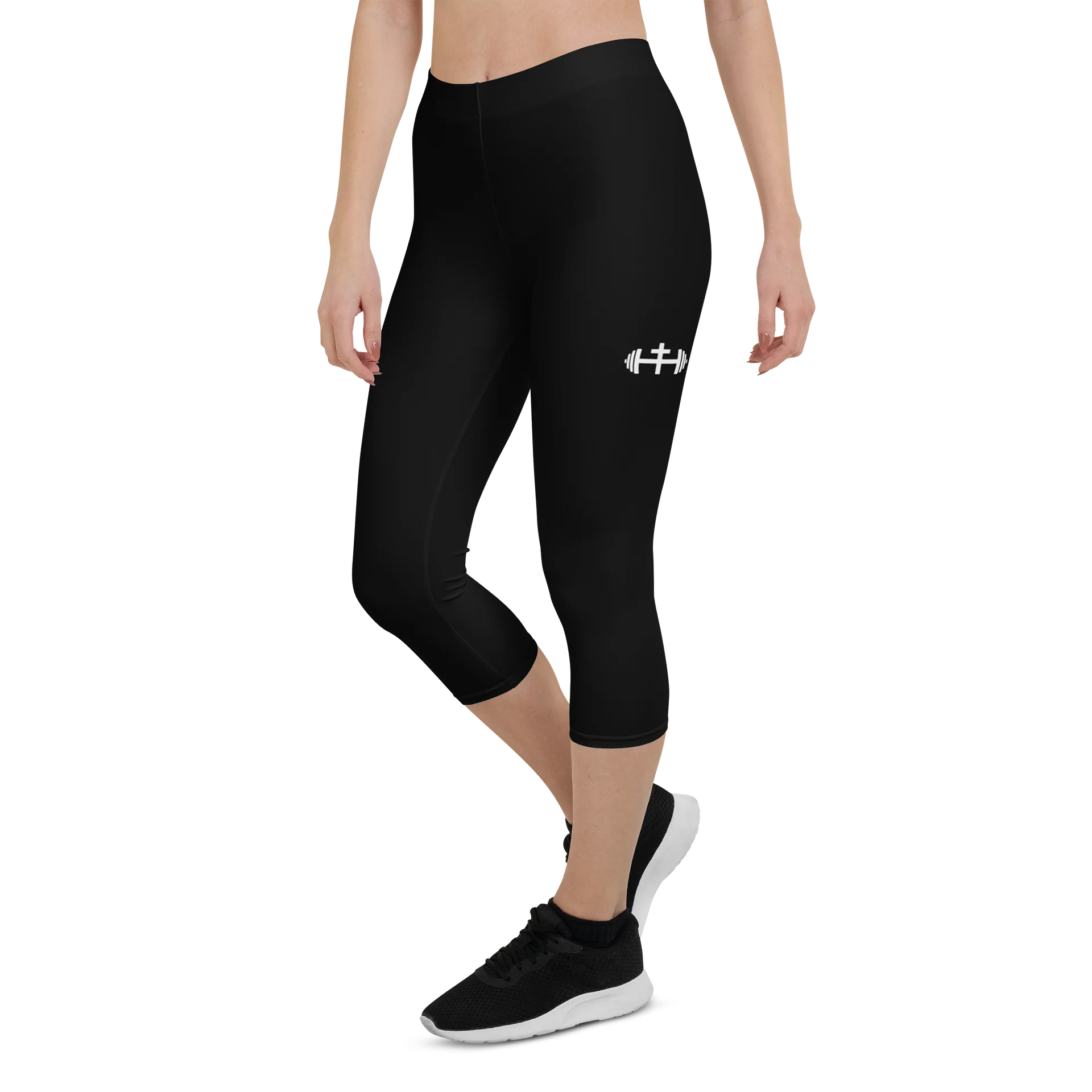 His House Womens Performance Crop Leggings - Black product image (6)