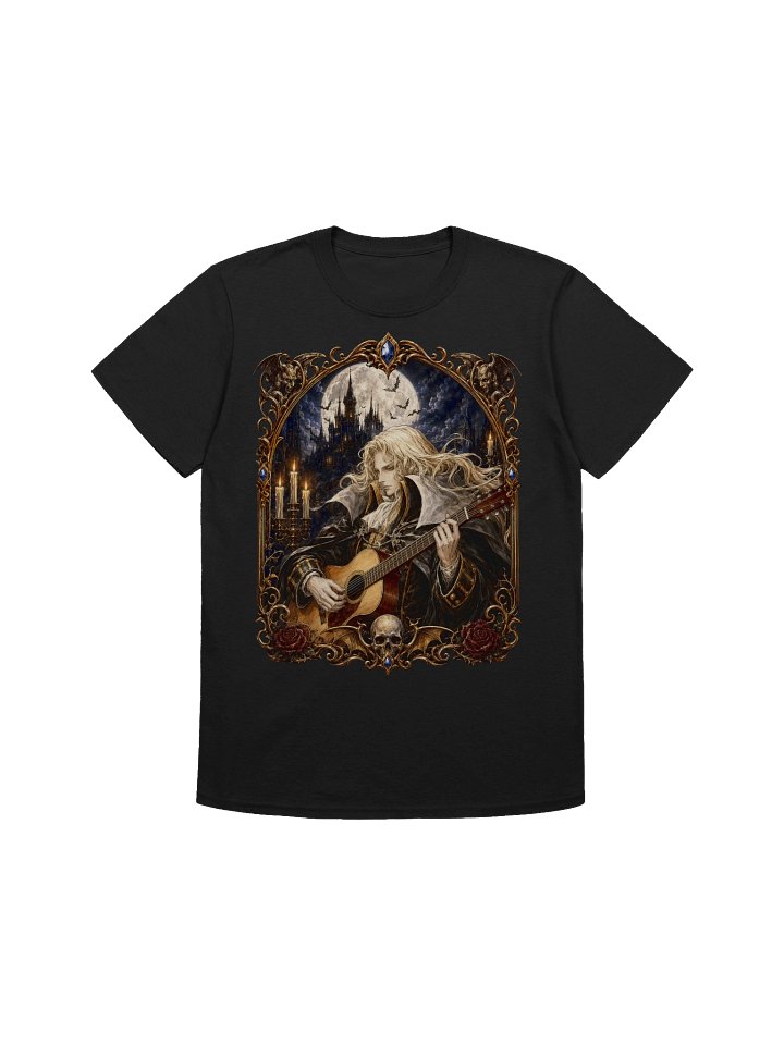 Moonlit Minstrel Gothic Guitar Tee product image (1)