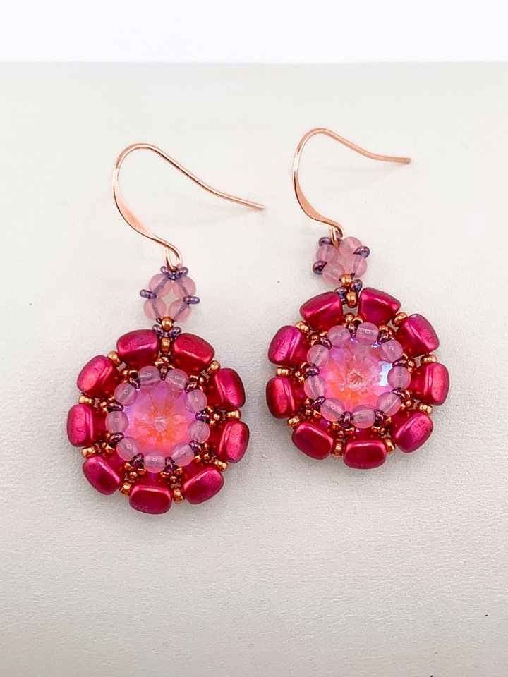 Beading Pattern - Nib-Bit Blossom Crystal Earrings product image (2)