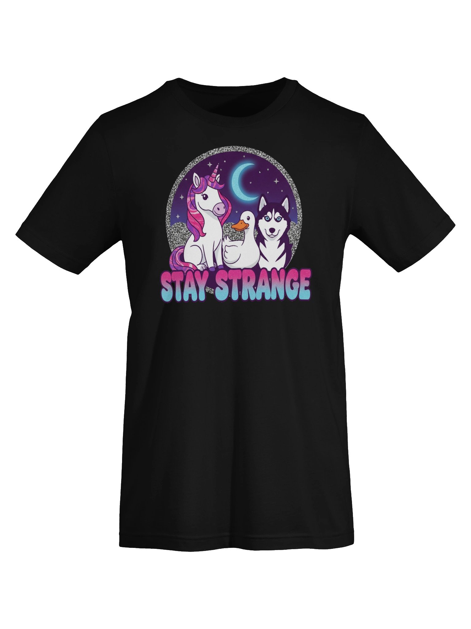 Stay Strange Unicorn Duck Husky Tee product image (5)