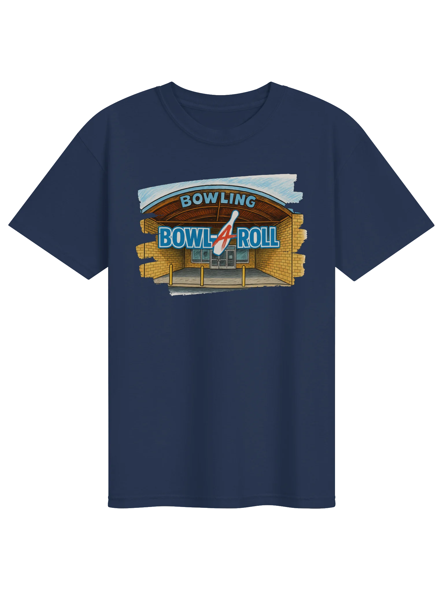 Bowl-A-Roll Caricature T-Shirt product image (1)