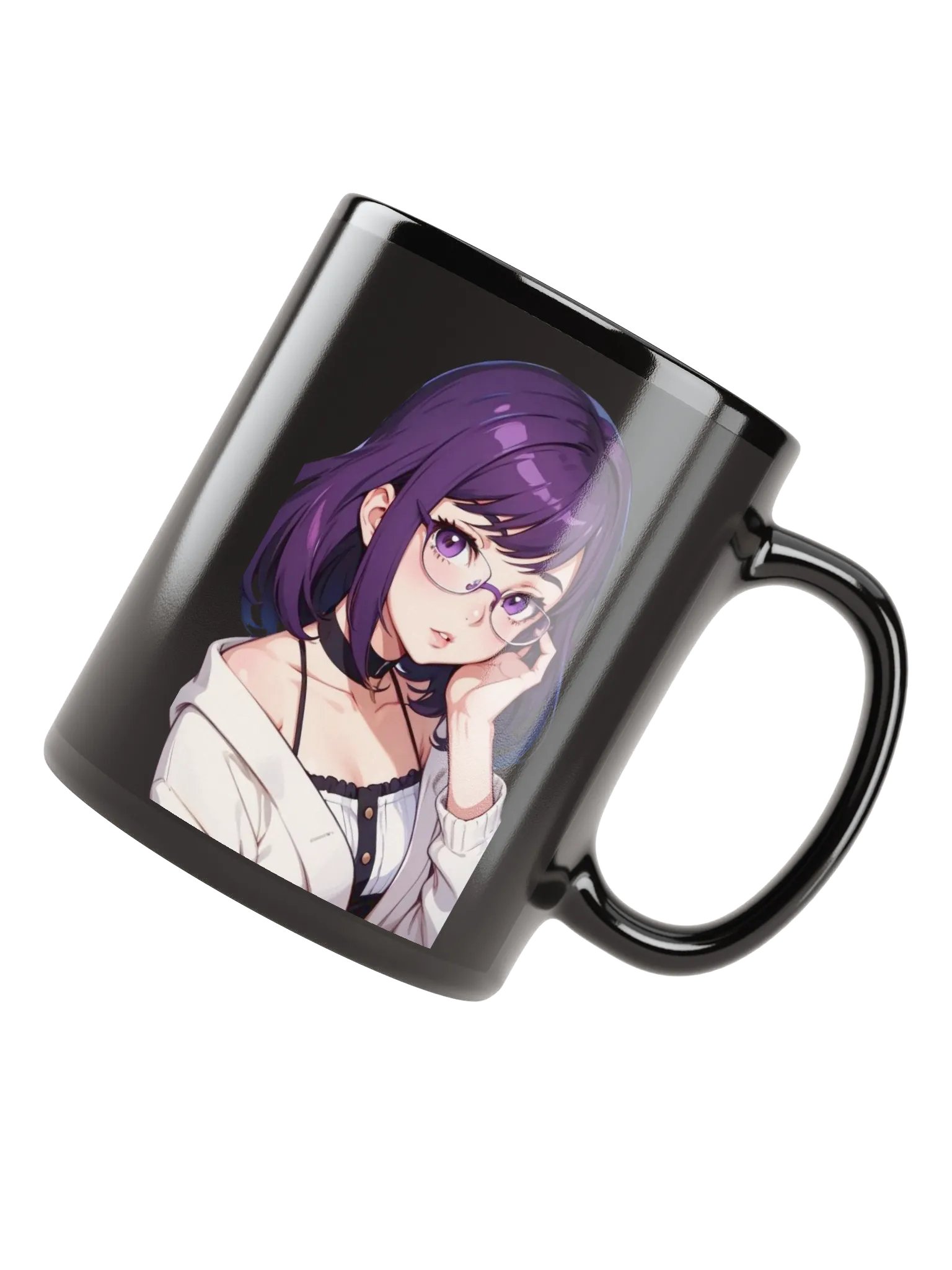 (Purple WAIFU) K Black Mug product image (4)