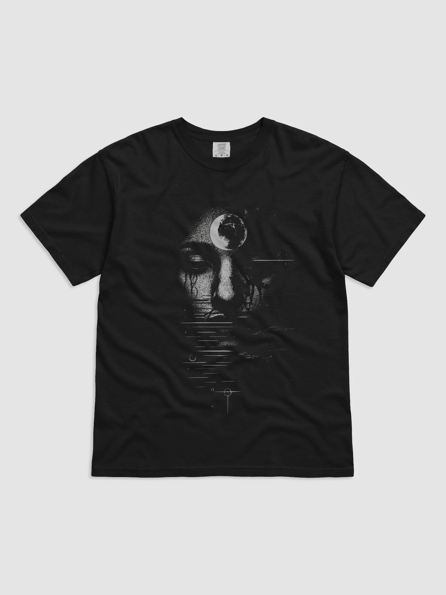 Moon Face Relic Black Short-Sleeve Graphic T-Shirt product image (1)