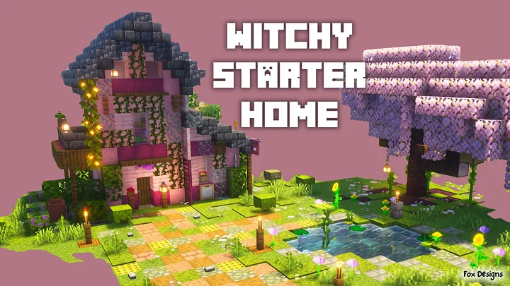 Handmade Minecraft Witchy Starter House product image (1)