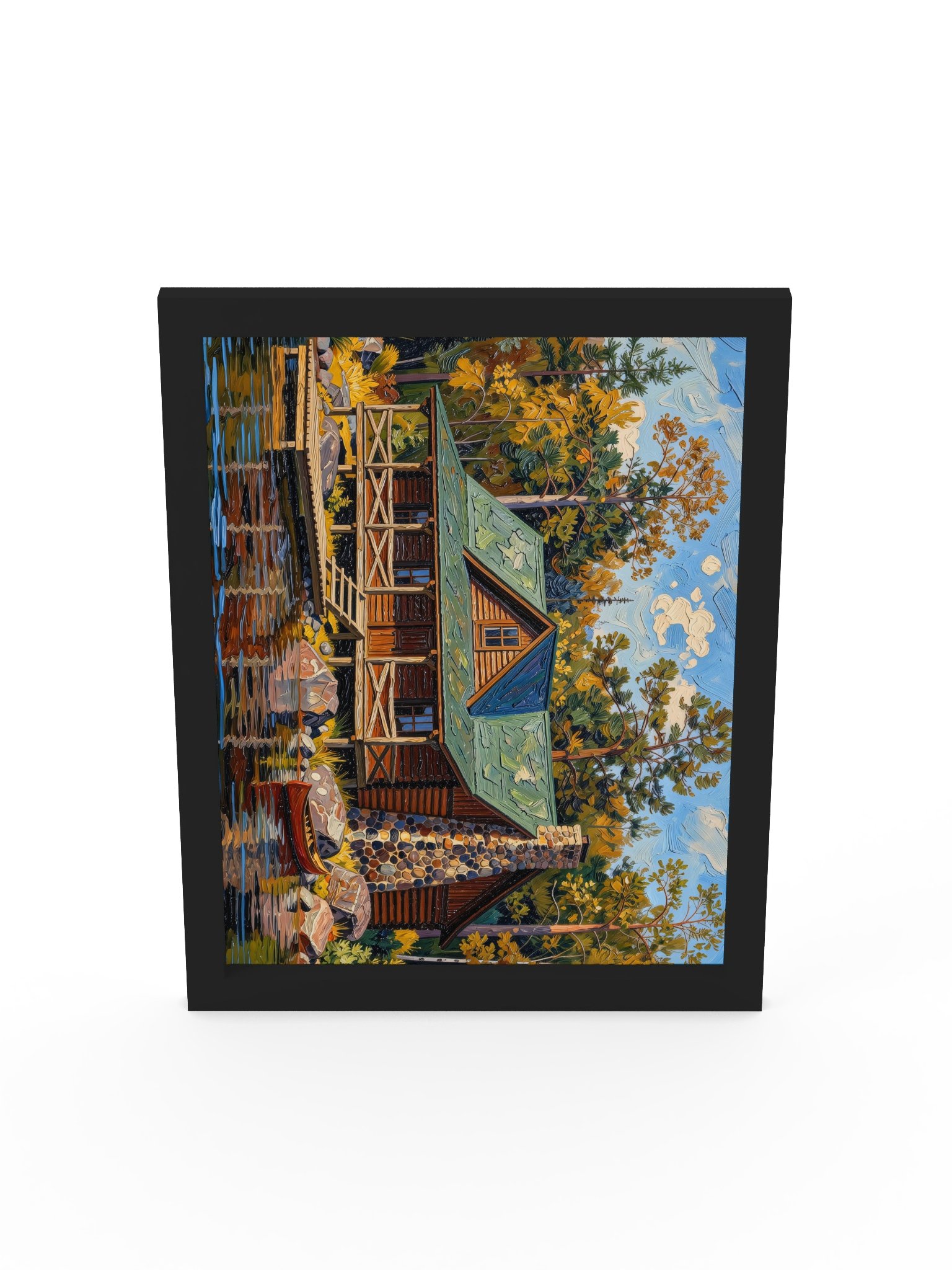 Great Camp on the Lake Framed Print product image (41)