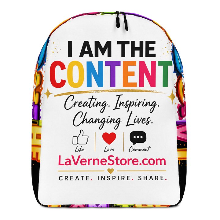 Rainbow Content Heart Backpack product image (1)