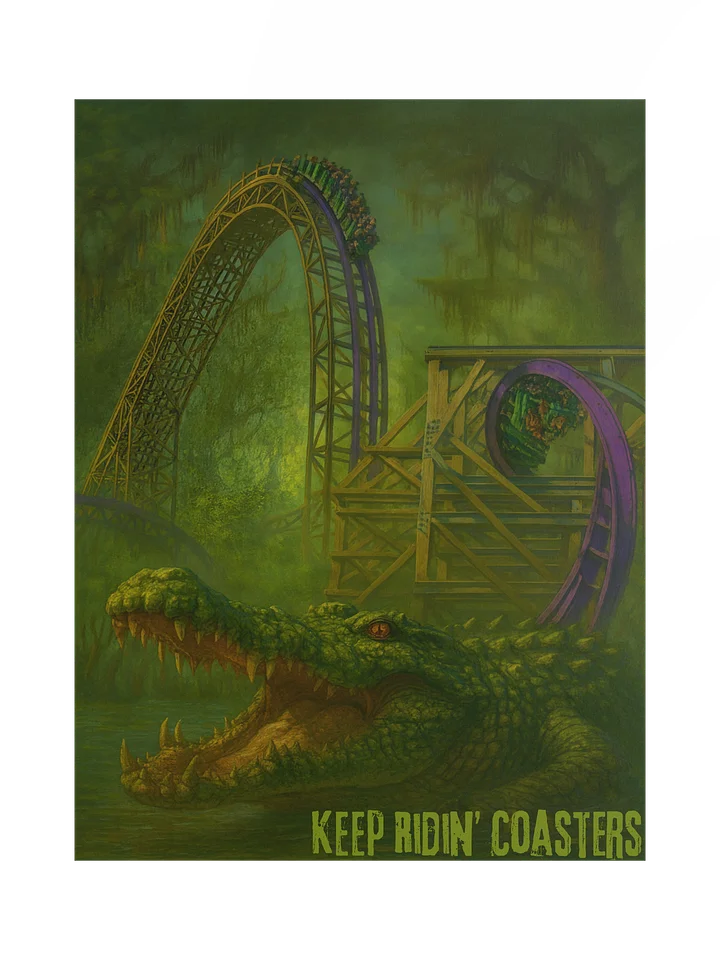 Gwazi Hybrid Keep Ridin' Coasters Poster | 18x24" product image (1)