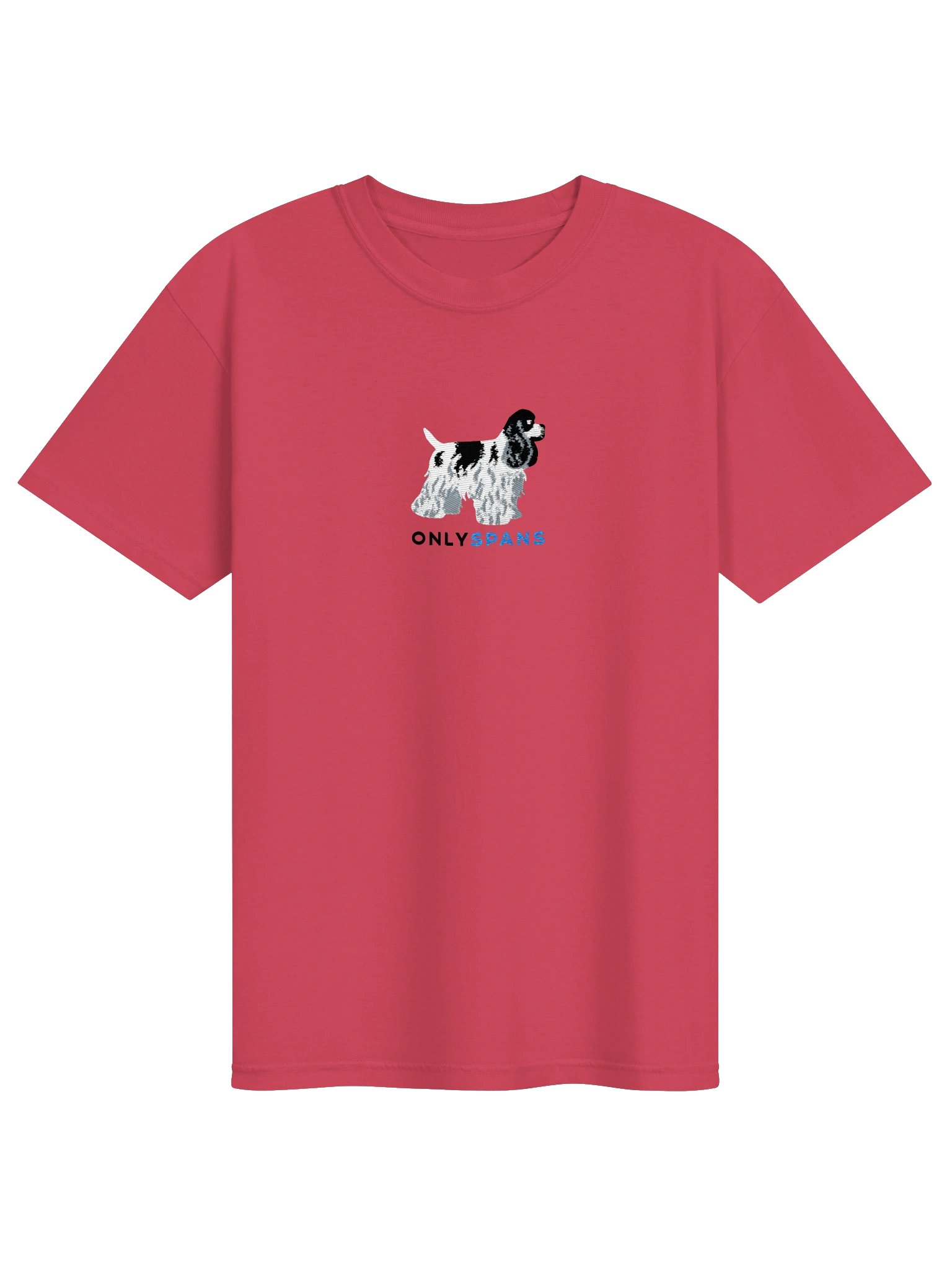 Only Spans T-Shirt(Embroidered) of an American Cocker Spaniel(Black & White) product image (9)