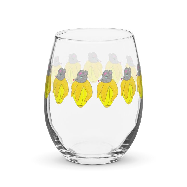 Banana mouse Stemless Wine Glass product image (2)