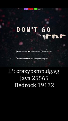 Crazy P SMP Ελληνικός Minecraft Server
Java & Bedrock

Java IP: crazypsmp.dg.vg : 25565
Bedrock IP: crazypsmp.dg.vg : 19132

...
