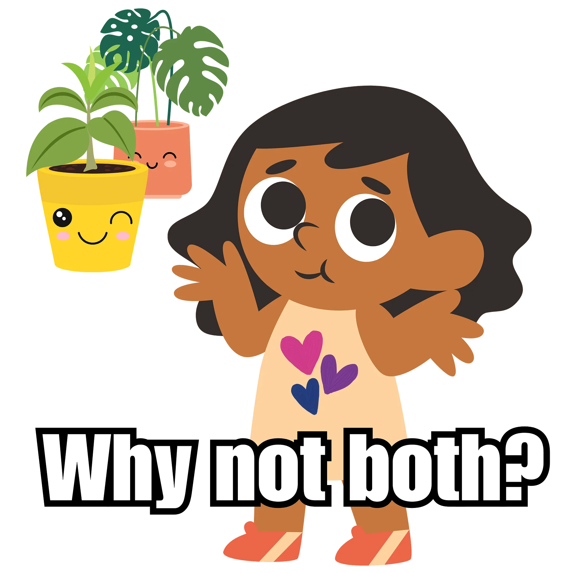 Why Not Both Bisexual Pride Sticker (3" x 3") product image (2)