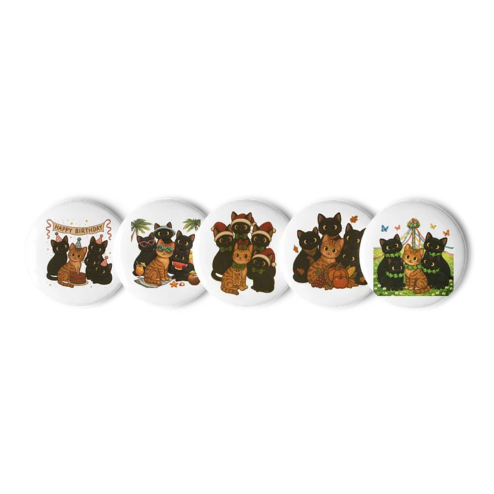 Cat Brigade seasons Pin Button Set product image (1)